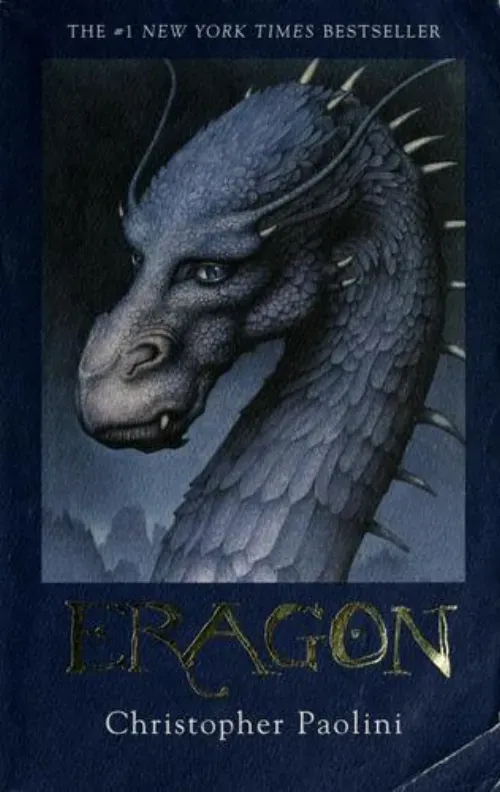Eragon book cover featuring a blue dragon egg