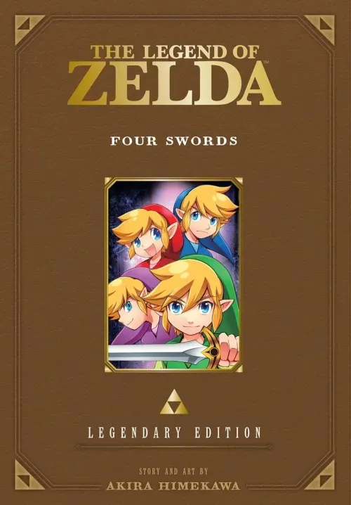 Four Swords manga cover with four different colored Links